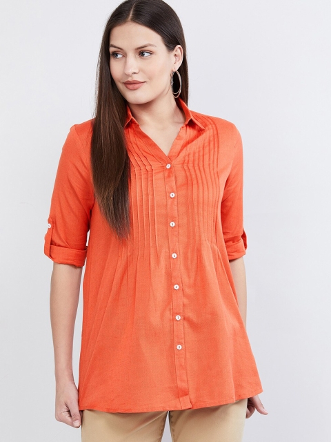 

max Orange Solid Tunic