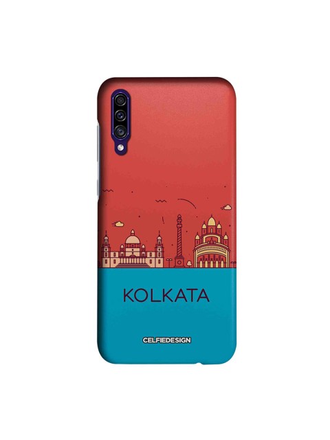 

CelfieDesign Red & Blue Kolkata skyline Signature Samsung Galaxy A30s Back Cover