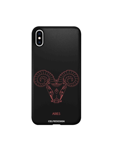 CelfieDesign Black & Red Zodiac Aries Apple iPhone XS Max Back Cover