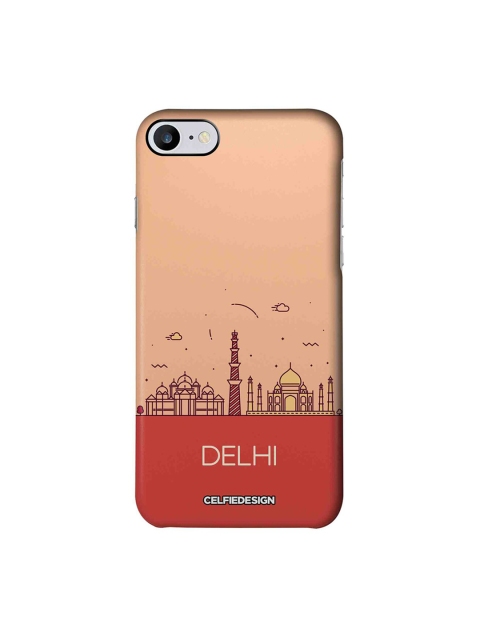 

CelfieDesign Peach-Coloured Delhi Skyline Apple iPhone 7 Back Cover Signature