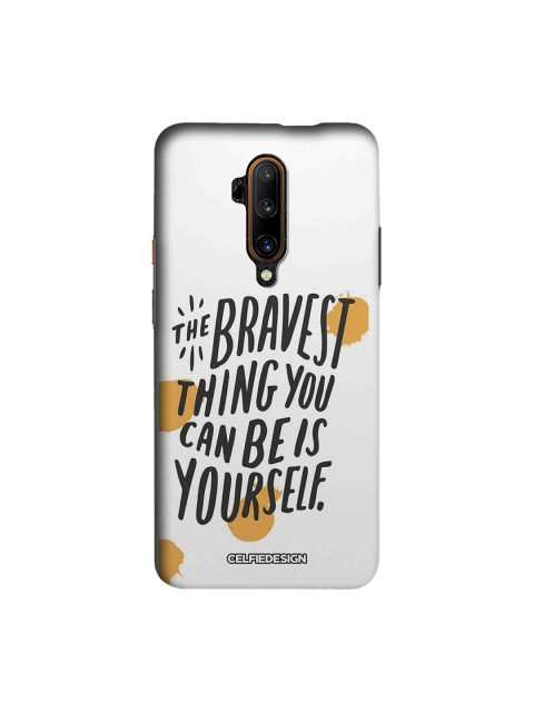 

CelfieDesign White & Beige Printed Yourself OnePlus 7T Pro Back Cover