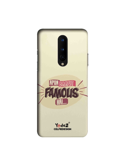 

CelfieDesign Yellow Apun Bahot Famous Hai Printed OnePlus 8 Back Cover