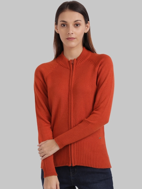 

Parx Women Orange Solid Cardigan Sweater