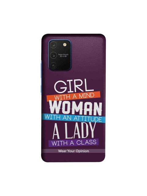 

CelfieDesign Girl Woman Lady Samsung Galaxy S10 Lite Back Cover Wear Your Opinion, Purple