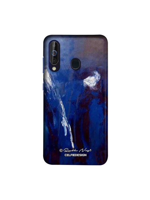 

CelfieDesign Navy Blue & White Rainfall Samsung Galaxy A60 Back Cover