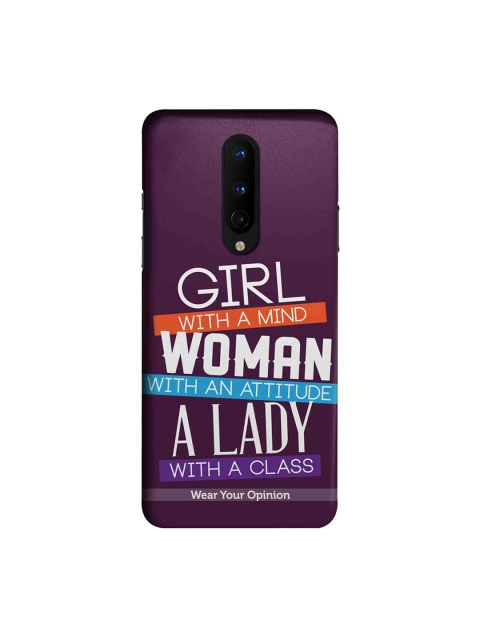 

CelfieDesign Purple & White Girl Woman Lady OnePlus 8 Sustainable Back Cover