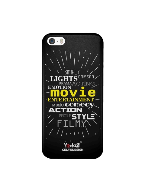 

CelfieDesign Black Movie Entertainment Comedy Apple iPhone SE Back Cover Yedaz