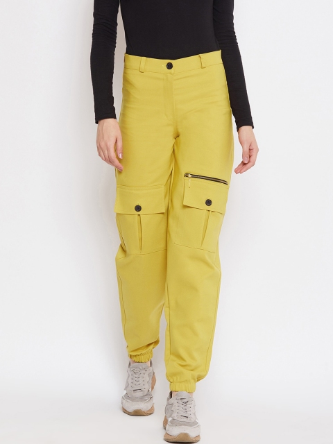 

Rider Republic Women Yellow Loose Fit Solid Cargos