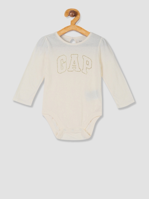 

GAP Baby White Sparkle Logo Bodysuit