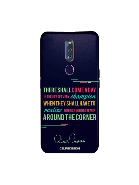 

CelfieDesign Navy Blue & Green Champion AB Quotes AB Collections Quirky Sustainable Oppo F11 Pro Back Cover