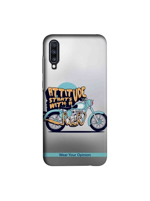 

CelfieDesign Attitude With Kick Samsung Galaxy A70 Back Cover Wear Your Opinion, Grey