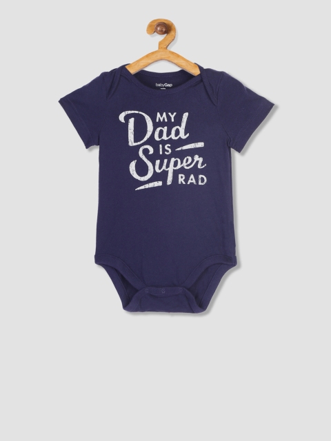 

GAP Infant Girls Blue Super Family Graphic Bodysuit
