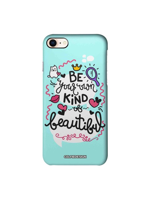 

CelfieDesign Blue & White Be Your Own Kind Of Beautiful Base 501 iPhone 8 Back Cover