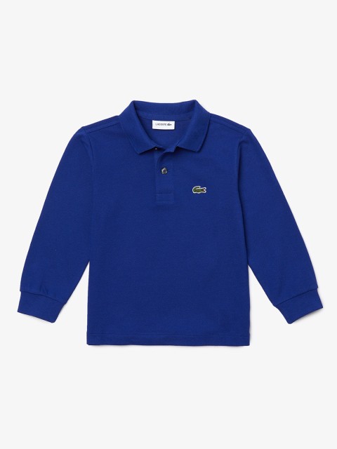 

Lacoste Boys Blue Solid Polo Collar T-shirt