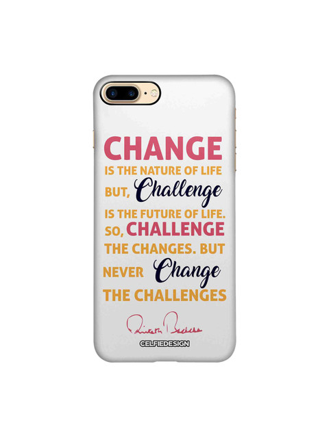 

CelfieDesign White & Red AB Collections Challenge Quotes Apple iPhone 8 Plus Back Cover
