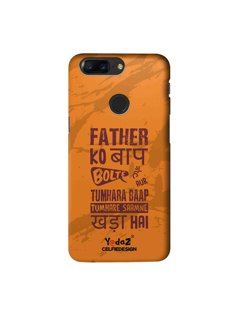 

CelfieDesign Orange & Red Father Ko Baap Bolte Hai Yedaz Sustainable OnePlus 5T Back Cover