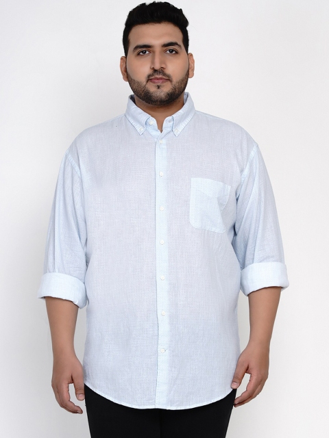 

Santonio Men Blue Regular Fit Printed Cotton Casual Shirt