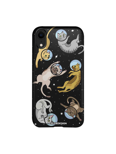 

CelfieDesign Unisex Black Cat in Space Base 501 Apple iPhone XR Back Cover