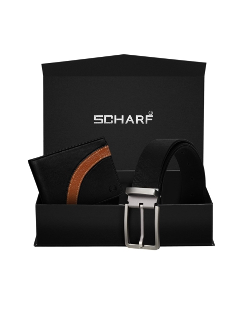 

SCHARF Men Black Genuine Leather Accessory Gift Set