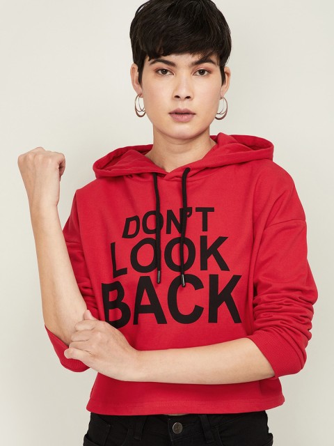 

Ginger by Lifestyle Women Red Printed Sweatshirt