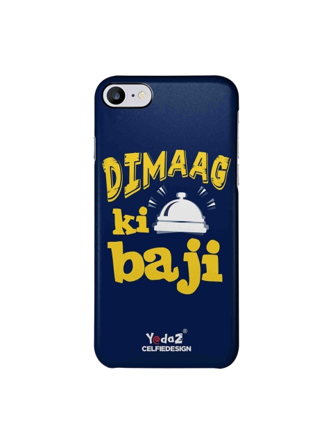 

CelfieDesign Navy Blue & Yellow Dimaag Ka Ghanti Bajne Laga iPhone 7 Back Cover