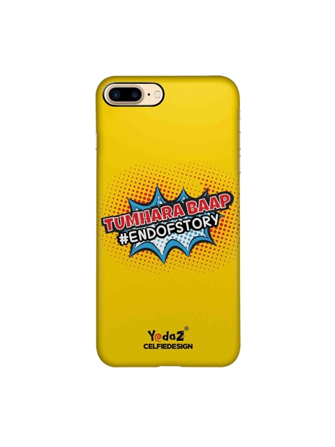 

CelfieDesign Yellow & White Tumhara Baap Printed iPhone 8 Plus Sustainable Back Case