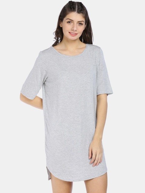 

GAP Women Grey Pure Body Essentials T-Shirt Dress