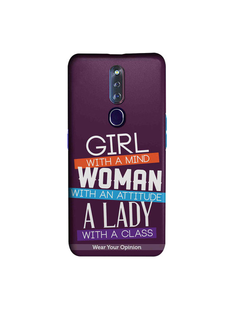 

CelfieDesign Purple Girl Woman Lady Oppo F11 Pro Back Cover