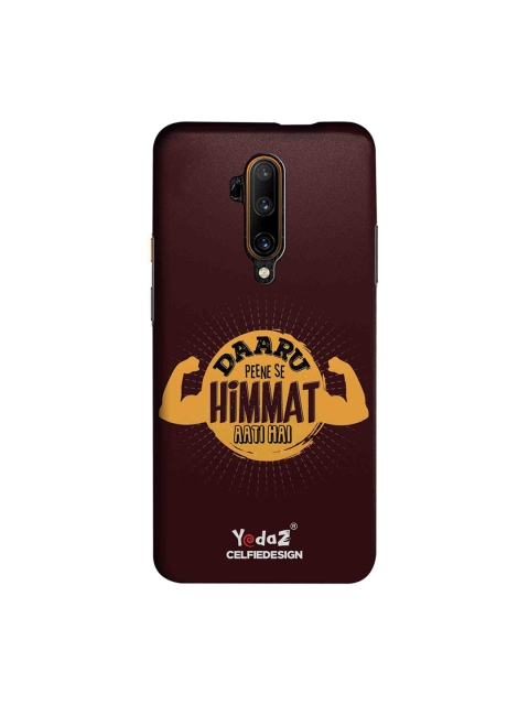 

CelfieDesign Brown & Orange Daaru Peene Se Himmat Aati Hai OnePlus 7T Pro Back Cover