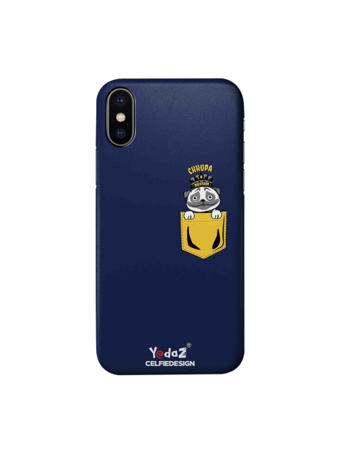 

CelfieDesign Navy Blue & Yellow Chhupa Rustom Apple iPhone XS Sustainable Back Cover