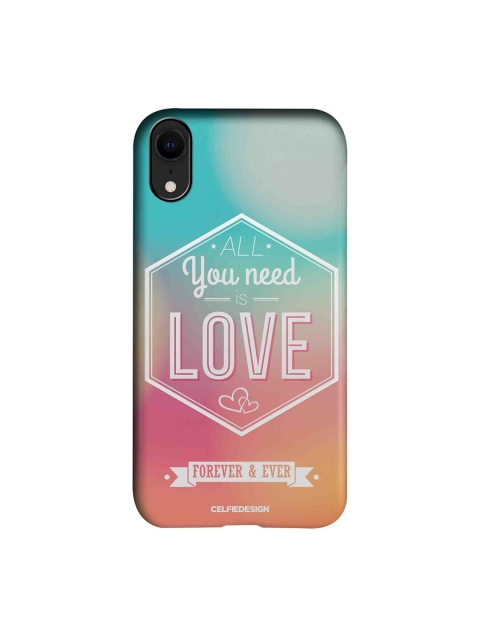 

CelfieDesign All You Need is Love Apple iPhone XR Back Cover, Blue
