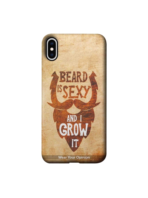 

CelfieDesign Beige & Brown Beard Is Sexy Print Apple iPhone XS Max Back Cover