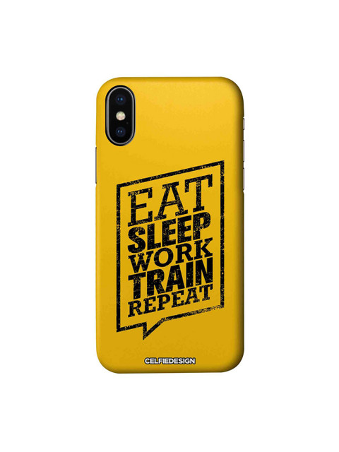 

CelfieDesign Yellow Eat Sleep Signature Apple iPhone XS Back Cover