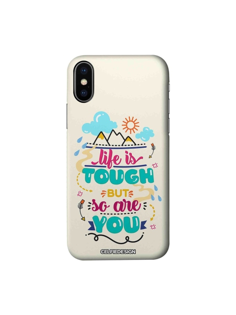 

CelfieDesign Beige & Green Life Is Tough But So Are You Base 501 Quirky Sustainable Apple iPhone XS Back Cover