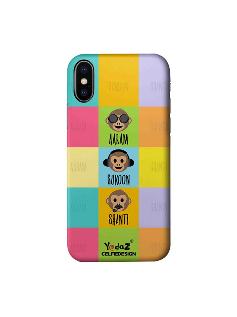 

CelfieDesign Multicolour Aaram Sukoon Shanti Apple iPhone XS Sustainable Back Cover, Multi