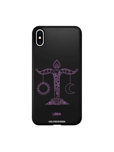 

CelfieDesign Black & Purple Libra Zodiac Printed iPhone XS Max Back Cover
