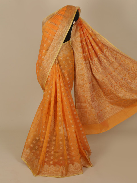 

Pothys Orange Manipuri Cotton Printed Saree
