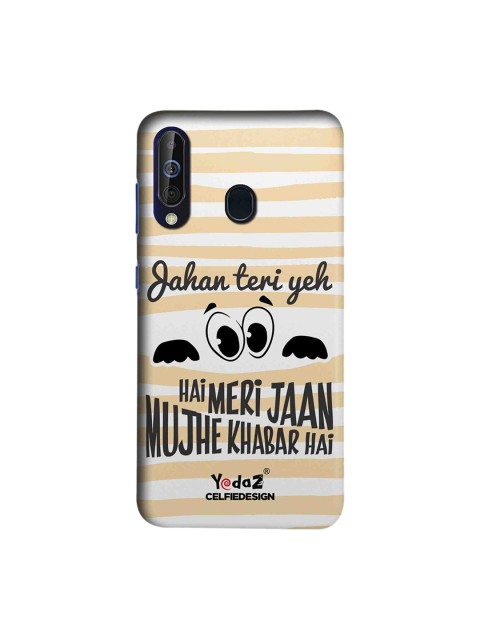 

CelfieDesign Multicolored Jahan Teri Ye Nazar Hai Meri Jaan Samsung Galaxy A60 Back Cover, Multi