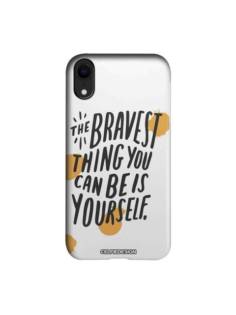 

CelfieDesign Grey & Black Being Yourself iPhone XR Back Case