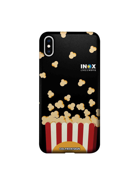 

CelfieDesign Black & Beige Popcorn INOX Printed Apple iPhone XS Max Sustainable Back Cover