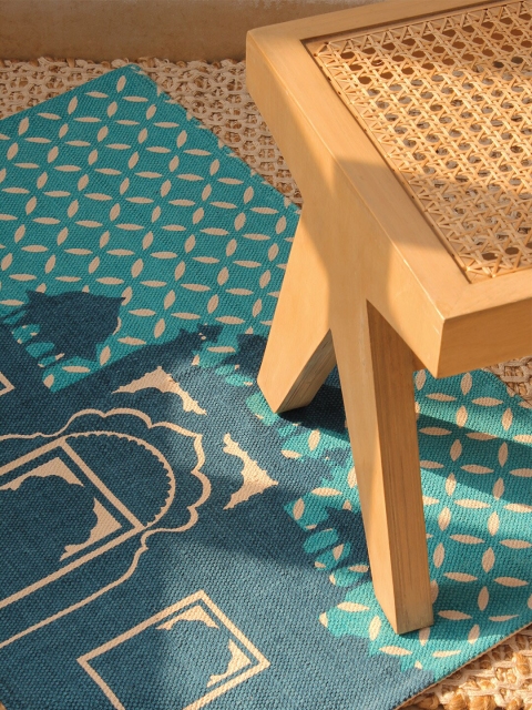 

House This Blue Mehel Floor Rug