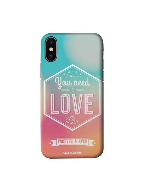 

CelfieDesign Multicoloured All You Need is Love Apple iPhone XS Back Cover, Multi