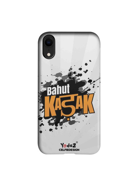 

CelfieDesign White & Orange Yedaz Bahut Kadak Apple iPhone XR Back Cover