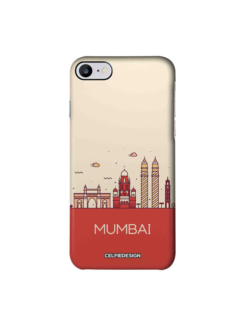 

CelfieDesign Beige & Red Mumbai Skyline Apple iPhone 7 Sustainable Back Cover