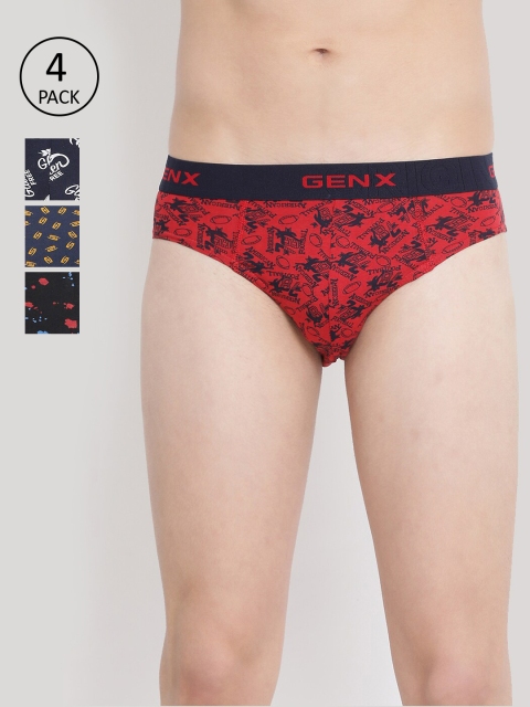 

Genx Men Pack Of 4 Assorted Briefs GENX_JAZ_BRF_OE_4PC