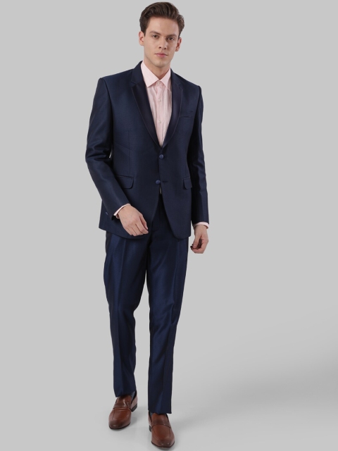 

Ethnix By Raymond Men Navy Blue & Green Checked Suits