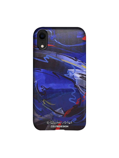 

CelfieDesign Blue & Black Happy Sky Rouble Nagi Quirky Apple iPhone XR Back Cover
