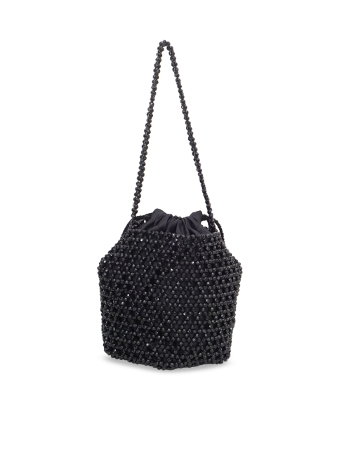 

Diwaah Black Self Design Sling Bag