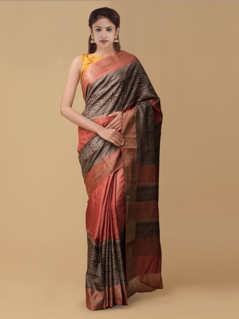 

Unnati Silks Orange Woven Design Saree