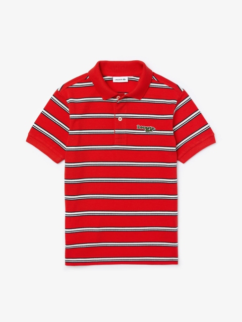 

Lacoste Boys Multicoloured Striped Polo Collar T-shirt, Multi